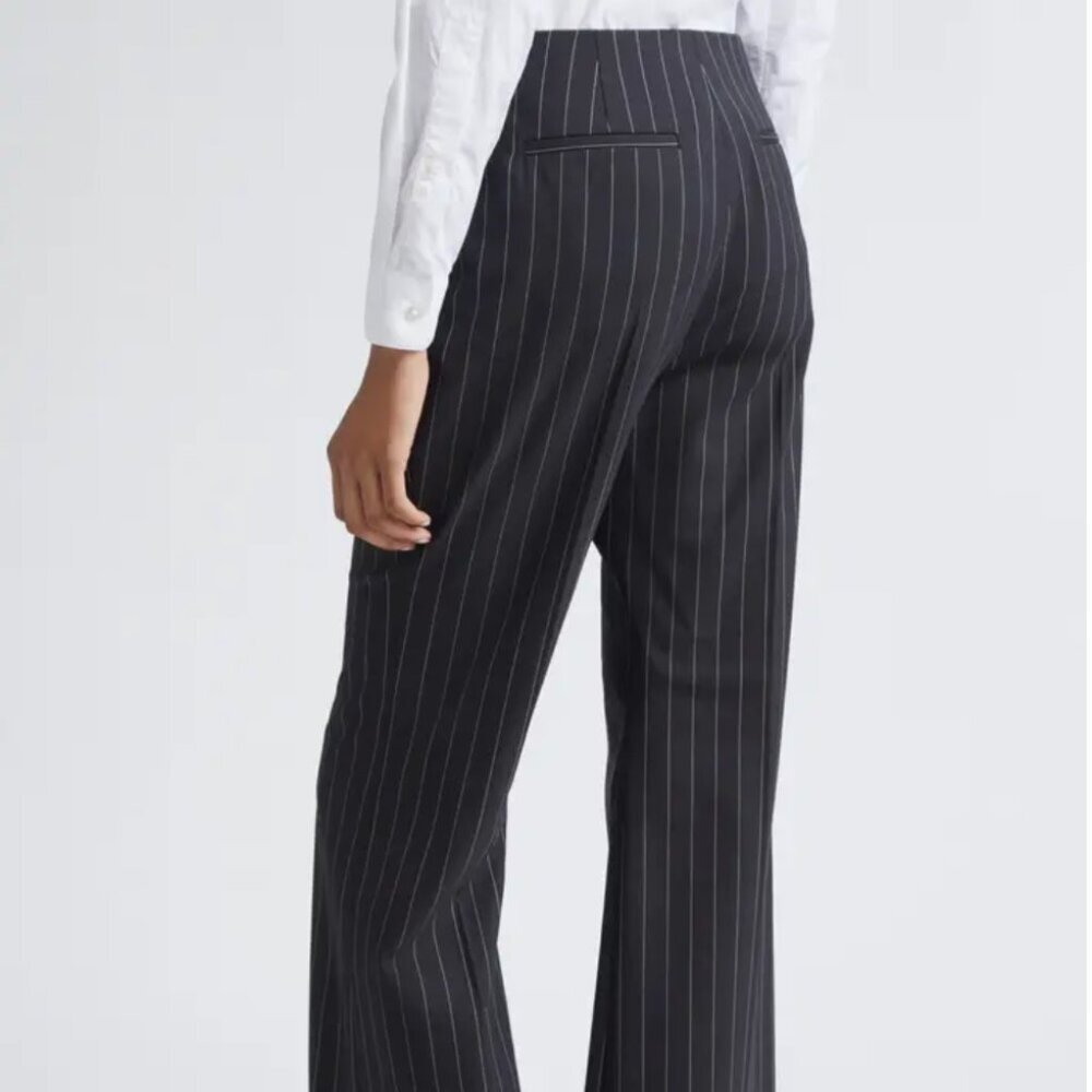 Elie Tahari Techno Stretch Pinstripe Bootcut Pants